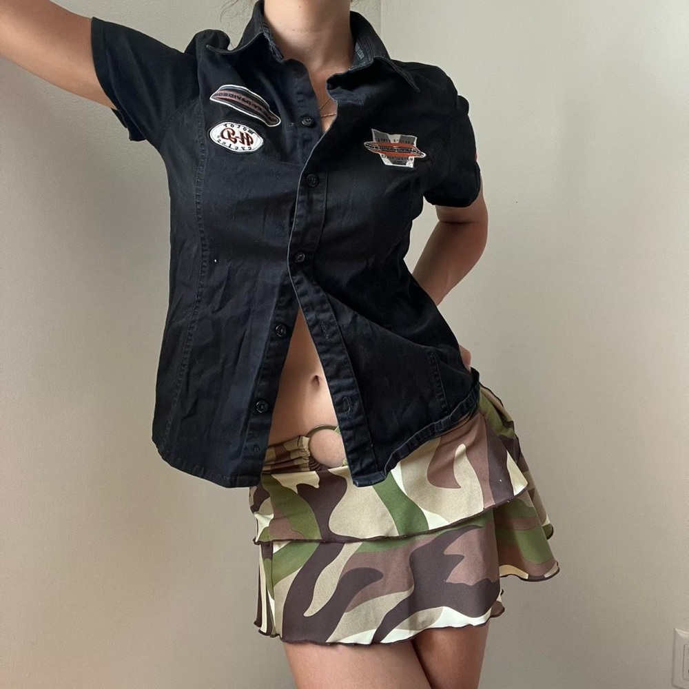 Harley-Davidson Black Shirt with Patches